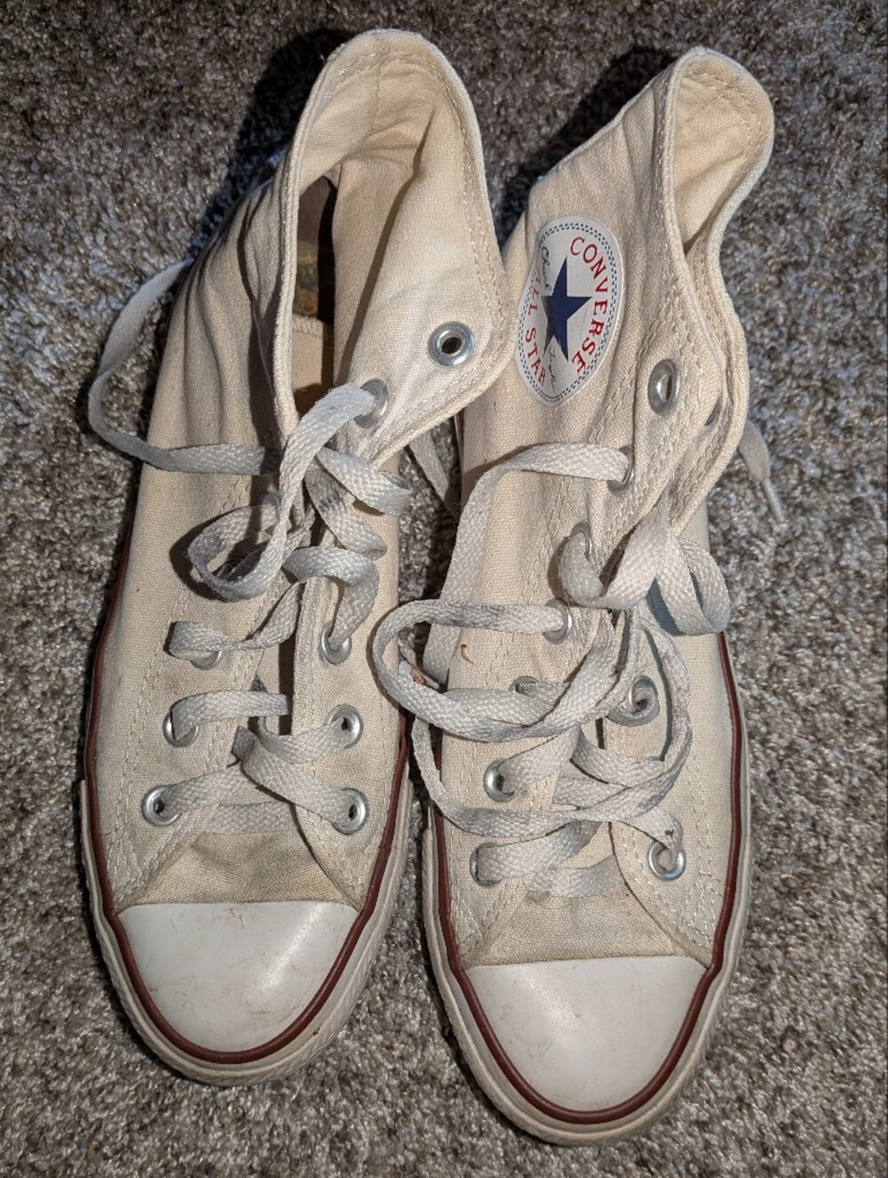 Converse High Top Sneakers in Natural/Cream Canvas